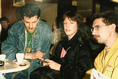 Bologna-Austausch (in Italien): Michael "Micha" Buck, Sandra Hertneck (Groß), Stefan "Rahmi" Rahm (†)