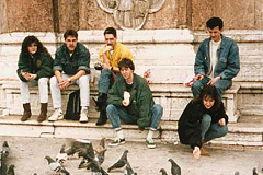 Bologna-Austausch (in Italien): Petra Greiner (Kempe), Martin "Hamster" Günther, Stefan "Rahmi" Rahm (†), Bernt "Erne" Pitzer, Michael "Micha" Buck, Sandra Hertneck (Groß)